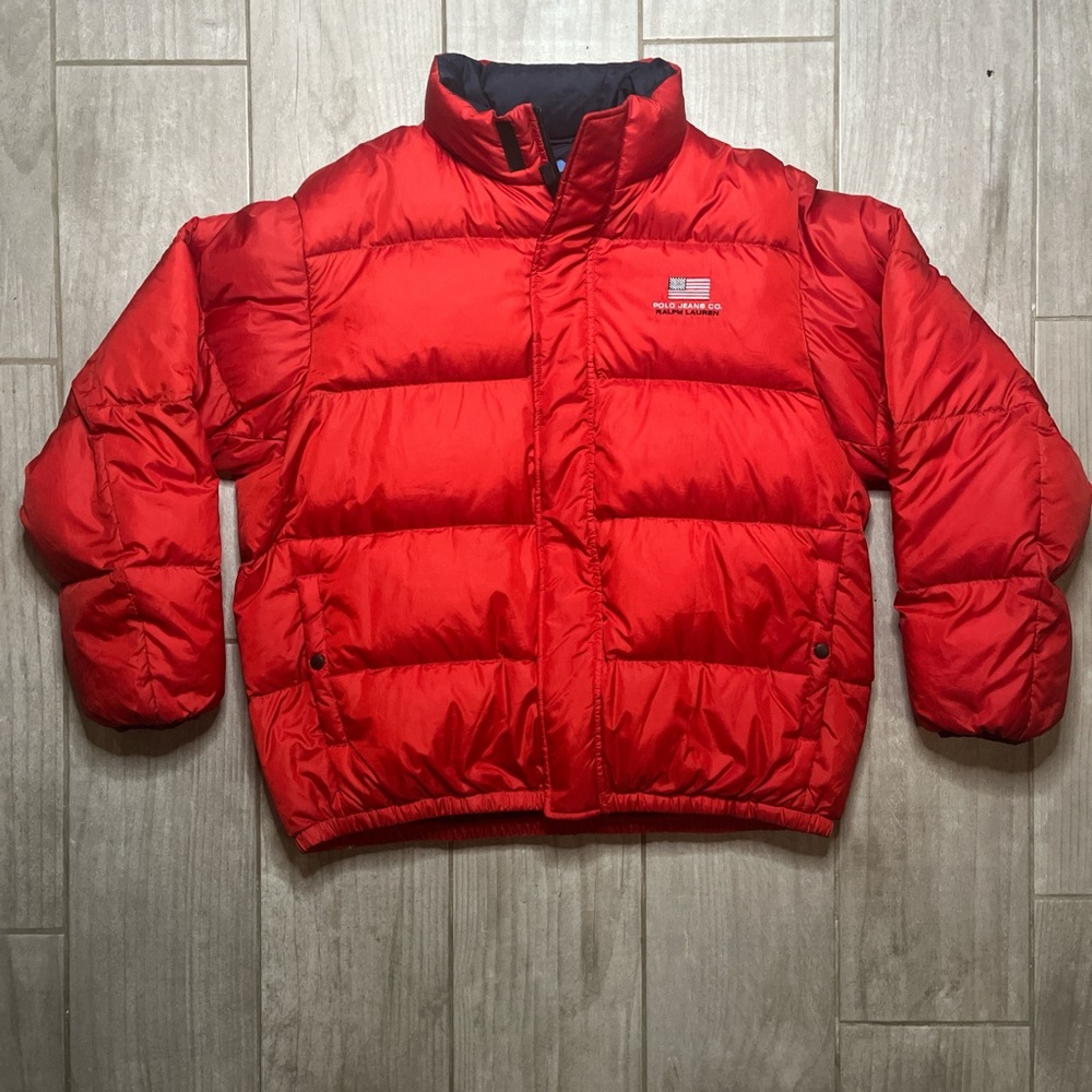 90’s Ralph Lauren Polo Jeans puffer jacket red size XL